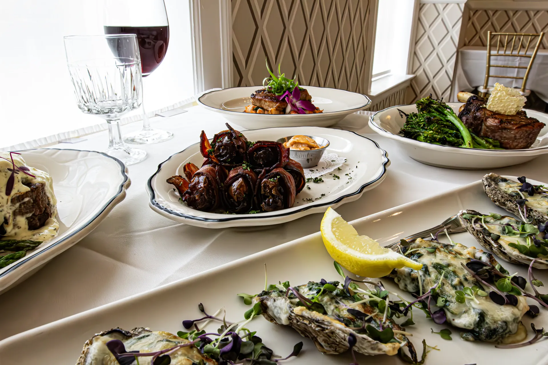 Fine dining presentation